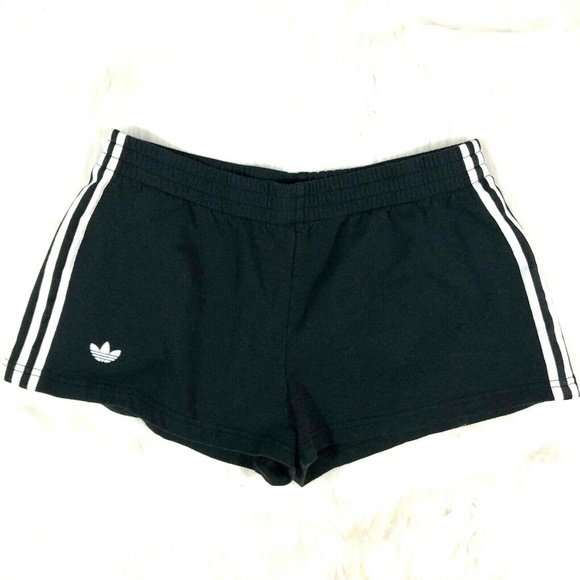 adidas Pants - Adidas Black White Trefoil Shorts Logo 3-Stripe